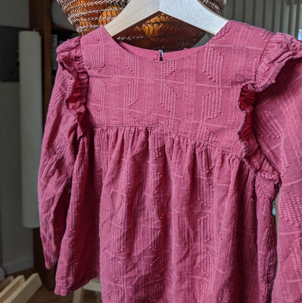 Oshkosh Blouse Magenta Pink Ruffles